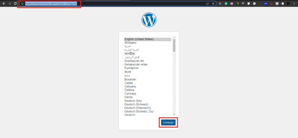 installation of Xampp completed