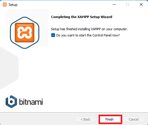 select the xampp setup