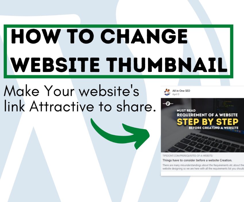 How to change website thumbnail on WordPress