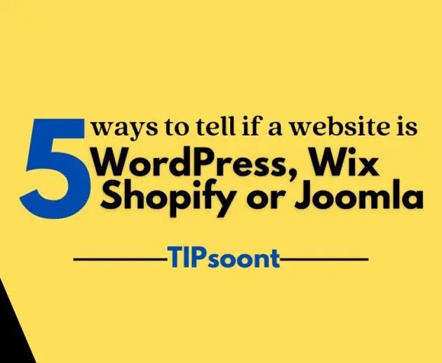 How to tell if a website is WordPress or Joomla