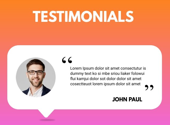 What is Portfolio Website testimonial