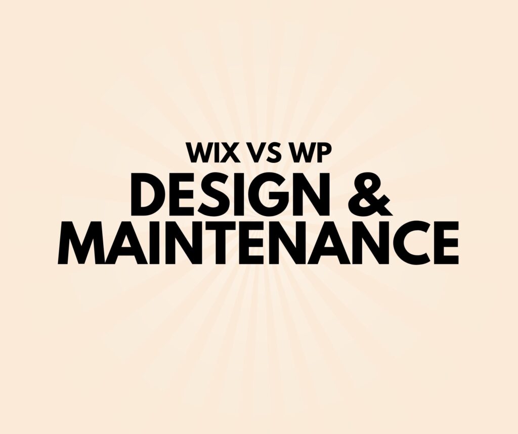 Design and Maintenance in wardress and wix
