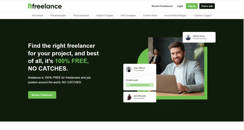 ifreelance Home page 
