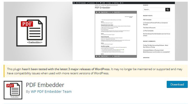 Pdf Embedder Plugin 