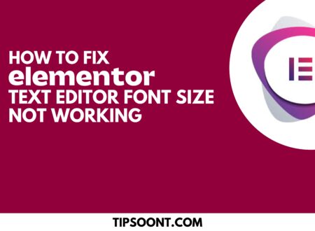 How to Fix The Elementor Text Editor Font Size Not Working