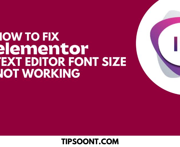 How to Fix The Elementor Text Editor Font Size Not Working