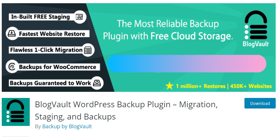 Blog Vault WordPress Backup Plugin - Migration Staging and Backups