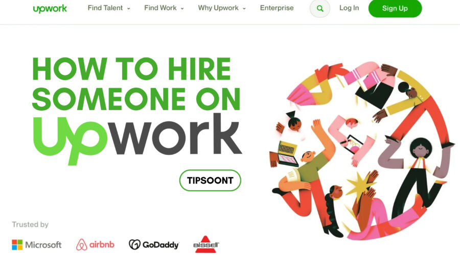 The process to hire someone on Upwork