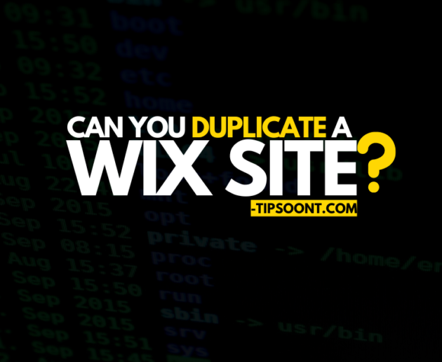 can you Duplicate a Wix Site