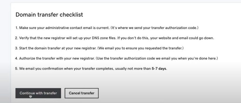 How To Transfer Domain a complete checklist 