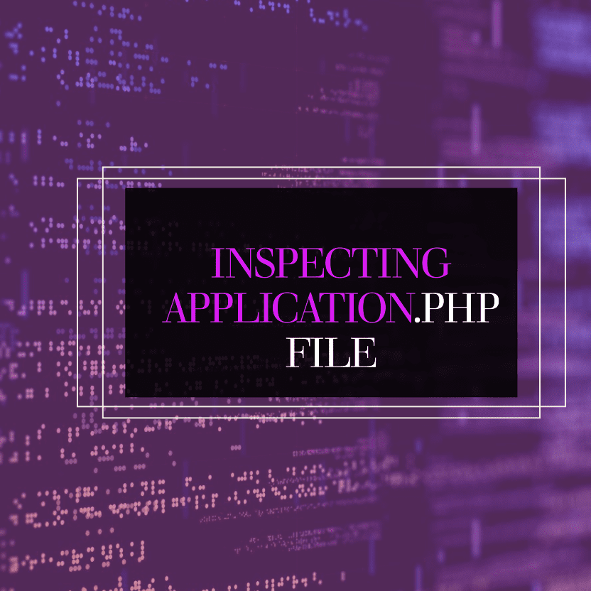 Inspecting Application.php file to checj the laravel version