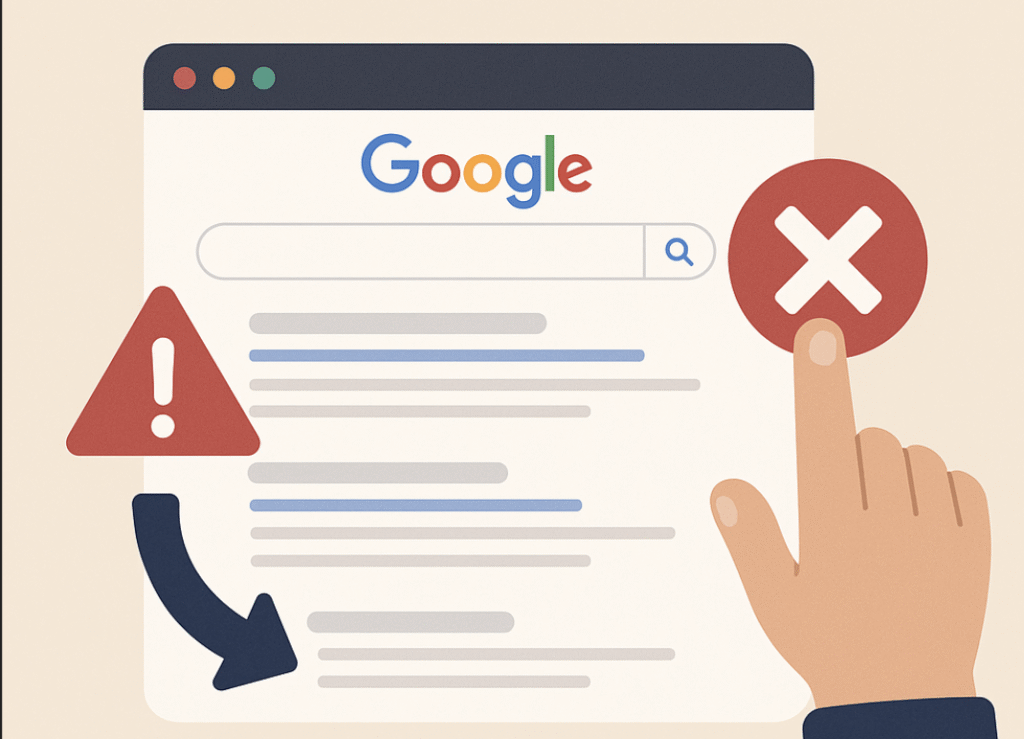 Blocking website from Google