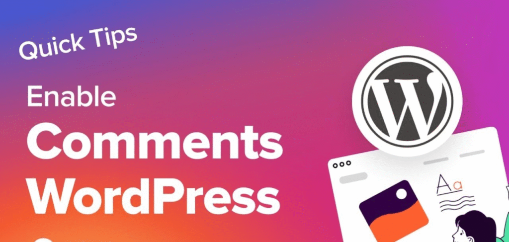 enable comments in word press