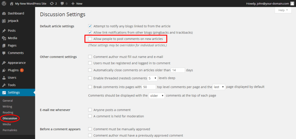 How to Enable Comments in WordPress